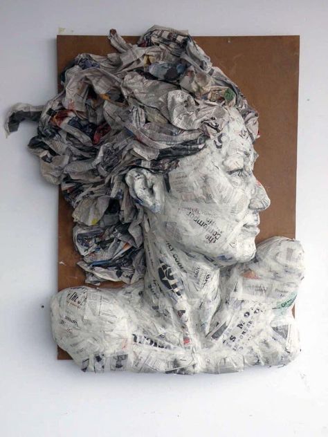 Papier Mache Art, Cardboard Art Sculpture, Mache Art, Paper Art Design, Design Sculpture, Paper Mache Sculpture, Cardboard Art, Papel Mache, Wire Sculpture