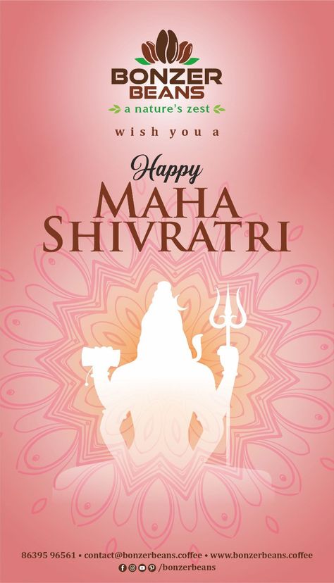 Wish you a Happy Maha Shivaratri #happymahashivratri #BonzerBeans Shivaratri Wishes, Maha Shivaratri Wishes, Happy Maha Shivaratri, Lord Shiva Mantra, Shiva Mantra, Maha Shivaratri, Dance Of India, Website Banner Design, Real Estate Marketing Design