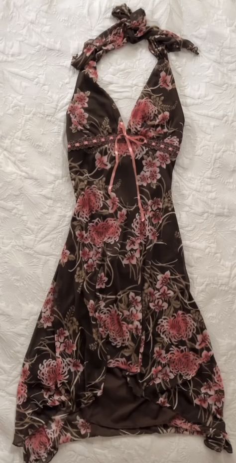 Summer Dresses Y2k, Y2k Dresses Aesthetic, 2000s Summer Dress, 2000s Homecoming Dress, 2000s Sundress, Y2k Homecoming Dresses, Y2k Summer Dress, Thrift Dress, Outfits With Dresses