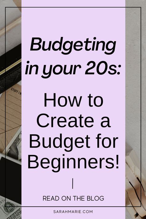 Budgeting in your 20s is a skill you need to learn. These are the habits of women who are never broke. How to create a budget for beginners. The basics you need to know about saving money in your 20s and how to start creating a budget for beginners. Making a monthly budget for beginners Creating A Budget, Sarah Marie, Your 20s, Create A Budget, Monthly Budget, The Basics, Saving Money, Budgeting, Need To Know