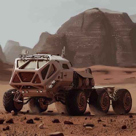 Mars Rover Concept, Mars Station, Mars Moons, Space Tourism, Star Wars Spaceships, Mars Rover, Science Fiction Illustration, Spaceship Design, 3d Modelle