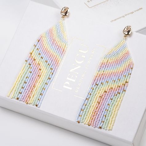 Beaded fringe earrings pattern