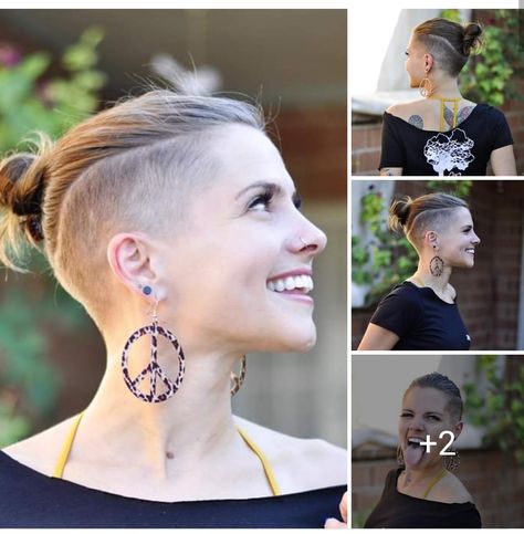 Undercut Hairstyles Medium Hair, Women's Shaved Haircuts, Shaved Hairstyles For Women Short, Shaved Womens Hairstyles, Buzzed Sides Long Top Women, Short Hair Shaved Undercut, Lob With Undercut, Women Mohawk Hairstyles, Shaved Haircuts For Women