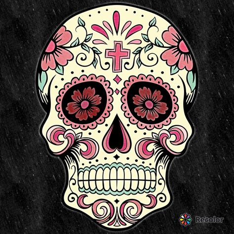 . Sugar Skull Art Painting, Mexican Skull Tattoos, Skull Pics, Costumes 2024, Sugar Skull Tattoos, Day Of The Dead Skull, Skulls Drawing, Candy Skulls, Mexican Skulls