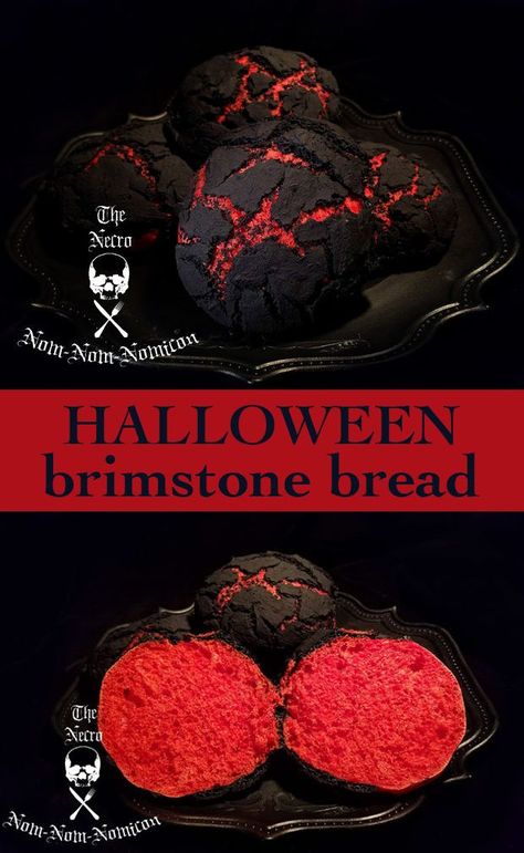 Brimstone Bread, Plat Halloween, Halloween Torte, Halloween Backen, Halloween Fest, Spooky Food, Dessert Party, Halloween Baking, Halloween Dinner