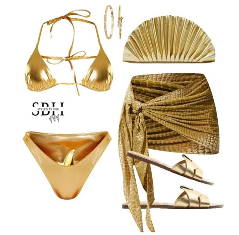 Vacation Outfits Fall, London Vacation Outfits, Gold Swimsuit, Swimsuit Outfit, Africa Vacation, Boyish Style, Vacation Outfits Women, Vacation Fits, Cute Vacation Outfits