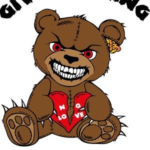 Teddy Bear Men, Evil Teddy Bear, Toothy Smile, Arte Zombie, Rockabilly Art, Angry Bear, Alice In Wonderland Drawings, Ancient Queen, African Crafts