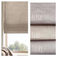 Roman Shades Living Room, Linen Valance, Flat Roman Shades, Linen Valances, Linen Roman Shades, Flat Roman Shade, Blinds Design, Curtains And Blinds, House Window