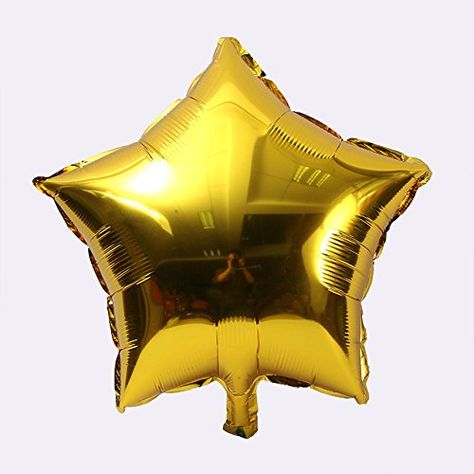 Yalulu Pack of 50 Mini 5 InchStar Shaped Balloon Foil Balloon Mylar Balloon Cake Topper Party Balloon Cake Decorations for Birthday Baby Shower Wedding (Gold), #Ad #Balloon, #Sponsored, #Shaped, #Mylar, #Foil Huge Balloons, Plastic Balloons, Ballon Party, Wedding Shoots, Rose Gold Balloons, Gold Wedding Decorations, Balloon Cake, Balloon Party, Gold Balloons