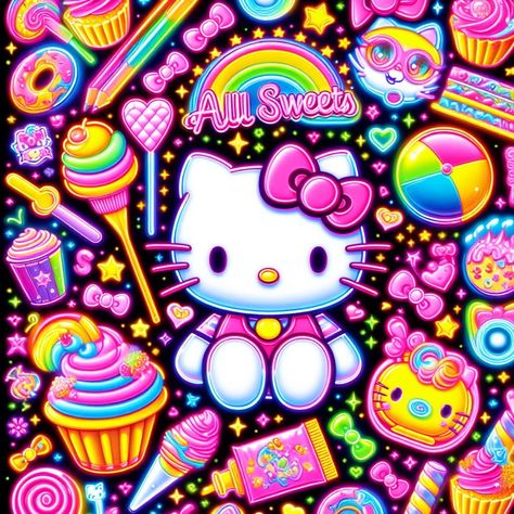 Lisa Frank Drawings, Lisa Frank Sublimation, Hello Kitty Sublimation, Hello Kitty Wallpaper Hd, Lisa Frank Stickers, Hello Kitty Printables, Walpaper Hello Kitty, Hello Kitty Images, Sailor Moon Wallpaper