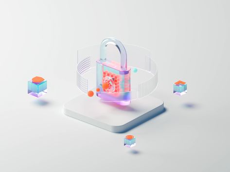 Cosant - 3D Lock Illustration by Constantin Calcatinge 🎬 for Vivid Motion® on Dribbble Lock Illustration, Business Continuity Planning, Web App Development, App Website, Concept Board, 3d Icons, 3d Artwork, Work Inspiration, Custom Illustration