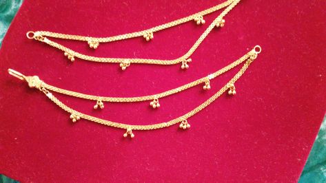 Chempasaralu Designs Gold Simple, Maatilu Designs, Champasavaralu Gold Designs, Chempasaralu Designs Gold, Mounika Reddy, Matte Gold Jewelry, Pearl Jhumkas, Big Earrings Gold, Gold Earrings For Kids