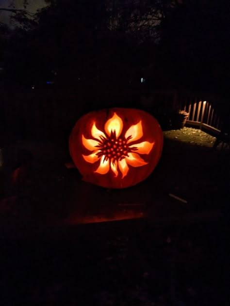 Noah Kahan Pumpkin Carving, Pumpkin Carving Ideas Sunflower, Carved White Pumpkin, Strawberry Shortcake Pumpkin Carving, Pumpkin Carving Ideas Complicated, Landscape Pumpkin Carving, Pumpkin Carving Ideas Intricate, Flower Pumpkin Carving Ideas, Cute Girly Pumpkin Carving Ideas