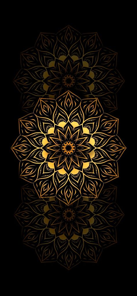 Golden Mandala Wallpaper, Black And Golden Wallpaper, Black And Gold Iphone Wallpaper, Mandala Wallpaper Pattern, Sacred Geometry Art Mandalas, Golden Mandala, Paradise Wallpaper, Qhd Wallpaper, Mandala Wallpaper