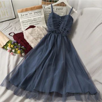 Tulle Short Dress, Tea Length Cocktail Dresses, Academia Clothing, Summer Sundresses, Aesthetic Cottagecore, Marine Uniform, Cottagecore Fashion, Y2k Aesthetic Outfits, Womens Cocktail Dresses