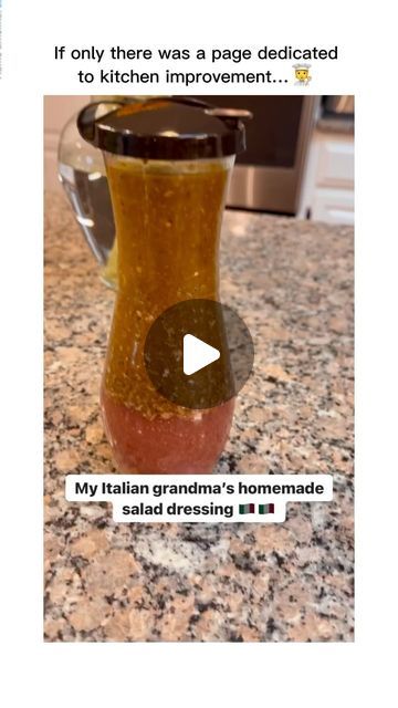 Kitchen | cleaning | organization on Instagram: "@nourishbytara Did anyone else’s Italian grandmother have the best homemade salad dressing? 🙋‍♀️ It was sooo good! My grandma always stored it in a jar like this and would never use store-bought dressing!

Most store-bought dressing’s use some sort of inflammatory oil, such as canola oil, soybean, oil, or sunflower, etc. ❌

It’s really hard to find dressings that uses either olive oil or avocado oil - oils that are much better for you! So the majority of the time, I make my own!

I’ve tried to copy her Italian dressing as best I could, as she never gave me a real recipe - she just tossed the ingredients in!😝

Here’s what I did (close to tasting like hers!):
1⁄2 cup of red wine vinegar 
1⁄2 lemon juiced
1-2 garlic cloves minced 
Pinch of sa Olive Oil Based Dressing, Olive Oil And Red Wine Vinegar Dressing, Best Homemade Salad, Oil Free Italian Dressing Vegan, Olive Oil Extra Virgin, Cleaning Organization, Pecorino Romano Cheese, Kitchen Improvements, Organic Extra Virgin Olive Oil