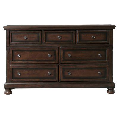 Picket House Furnishings Kingsley 7 Drawer Dresser with Optional Mirror Dark Wood Dresser, Black Dressers, Walnut Dresser, 7 Drawer Dresser, Rowe Furniture, Wood Dresser, Double Dresser, Bedroom Dressers, Dresser With Mirror