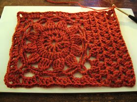 Crochet Flower Squares, Crochet Square Blanket, Crochet Blocks, Crochet Afghans, Crochet Diagram, Crochet Square, Crochet Stitches Patterns, Crochet Poncho, Crochet Stitch