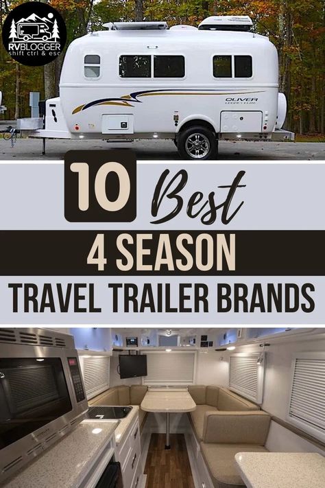 10 Best 4 Season Travel Trailer Brands – RVBlogger Best Travel Trailers, Small Camper Trailers, Travel Trailer Living, Small Camping Trailer, Organization Aesthetic, Small Travel Trailers, Rv Camping Tips, Rv Travel Trailers, Travel Trailer Camping