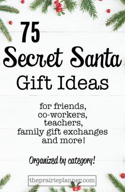 75 Secret Santa Gift Ideas for School, the Office, and More! A gift buying guide for this holiday season! Great ideas for family gift exchanges, friends, co-workers, teachers, and more! Organized by category: Christmas gifts for lunch mates, drink lovers, the quirky, literature lovers, the classroom, inspiration and relaxation, organization, sweet tooths, gift basket lovers, winter, minimalists, and everything else! Secret Santa Note, Secret Santa Poems, Secret Santa Game, 10 Secret Santa Gifts, Secret Santa Ideas, Santa Notes, Work Secret Santa, Family Gift Exchange, Yankee Swap Gift