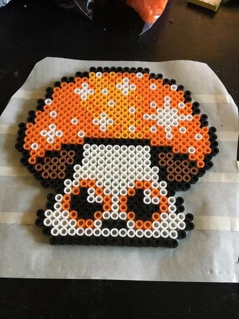 [In-Print] Spaced Out Mushroom Perler Beads Ideas Rave, Perler Bead Patterns Mushroom, Mushroom Perler Bead Patterns, Perler Beads Designs Pattern, Perler Bead Art Ideas, Cool Perler Bead Patterns, Rave Perler Pattern, Mushroom Perler Beads, Perler Bead Crafts