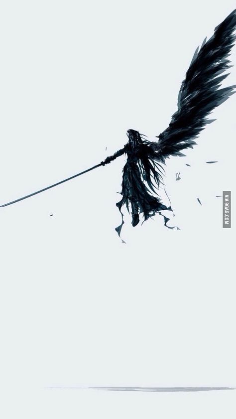 I think it looks badass as f**k Dark Angel, Feathers, Ipad, Angel, Tattoos, Anime, Black