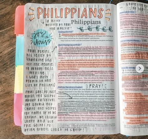 Bible Highlighting, Book Of Philippians, Journal Bible Quotes, Bible Journal Notebooks, Bible Studies For Beginners, Inspire Bible, Personal Bible Study, Bible Journaling Ideas Drawings, Custom Bible