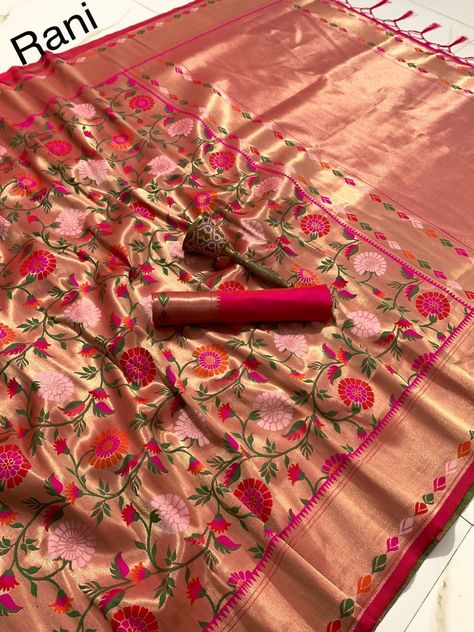 Pethani Saree, Saree Traditional, Silk Weaving, Designer Sarees Collection, Traditional Saree, Green Saree, Sari Fabric, Wedding Saree, Kanchipuram Saree