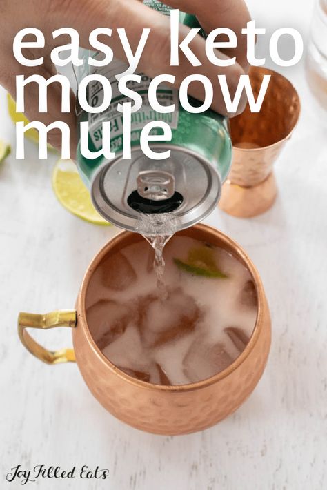 Keto Moscow Mule, Keto Vodka Drinks, Keto Drinks Alcohol, Low Carb Drinks Alcohol, Vodka Mule, Ginger Beer Drinks, Keto Beverages, Keto Alcohol, Keto Favorites