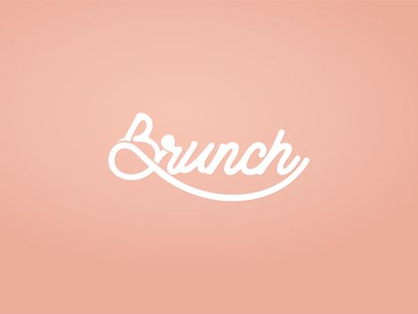 Brunch typography by Fajarpursigit Brunch Club Logo, Breakfast Restaurant Logo, Brunch Logo Design, Breakfast Logo Design, Brunch Graphic Design, Brunch Branding, Brunch Logo, Brunch Menu Design, Pastry Logo