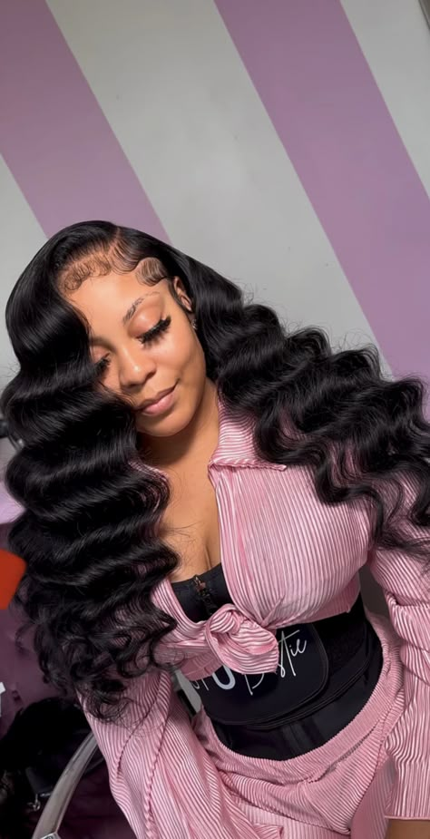 Deep Side Part Wand Curls, Side Part Wand Curl Wig, Wand Curls Side Part Sew Ins, Side Part Wond Curls Wig, Wand Curls Quickweave, Sew In Wand Curls, Crimps Hairstyles For Black Women Side Part, Wand Curls On Wig Side Part, Wand Curls On Weave Middle Part