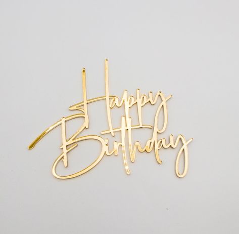 Happy Birthday Torte, Happy Birthday In Advance, Elegant Happy Birthday, Design For Birthday, Crown Cake, Rain Design, Drink Tags, Modern Birthday, Cake Accessories