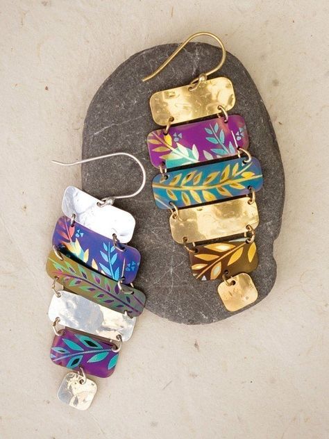 Paper Talisman, Holly Yashi, Enameling Jewelry, Diy Jewelry Earrings, Aluminum Jewelry, Paper Earrings, Art Earrings, Recycled Jewelry, Paper Jewelry