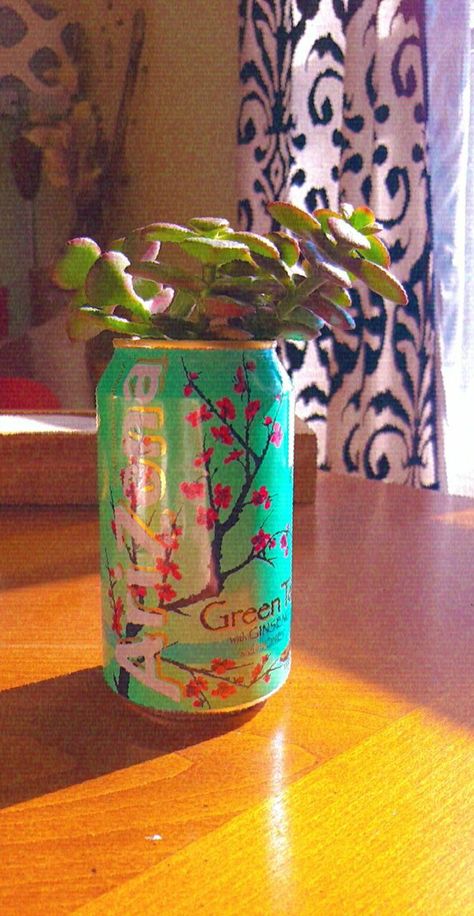 Arizona Cans Diy, Arizona Tea Can, Tea Clothes, Aesthetic Ig, Arizona Tea, Green Tea, Random Stuff, Planter Pots, Arizona