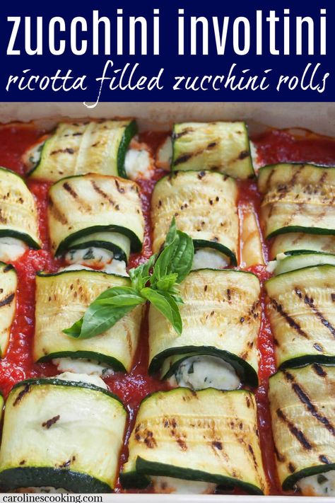 Zucchini Involtini, Filled Zucchini, Lemon Seasoning, Zucchini Rolls, Ricotta Filling, Lemon Ricotta, Grilled Zucchini, Broccoli Beef, Crock Pot Slow Cooker