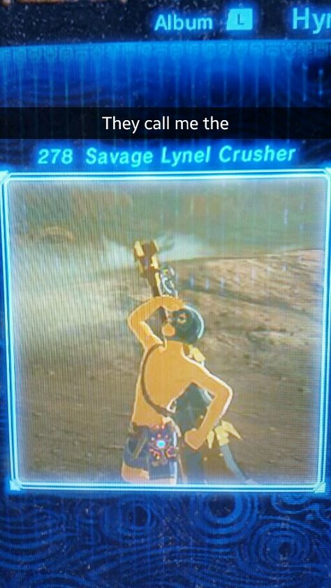 they call me the savage lynel crusher Botw Memes Funny, Botw Zelda, Legend Of Zelda Memes, Zelda Funny, Zelda Botw, Video Game Memes, Link Zelda, Legend Of Zelda Breath, Zelda Art