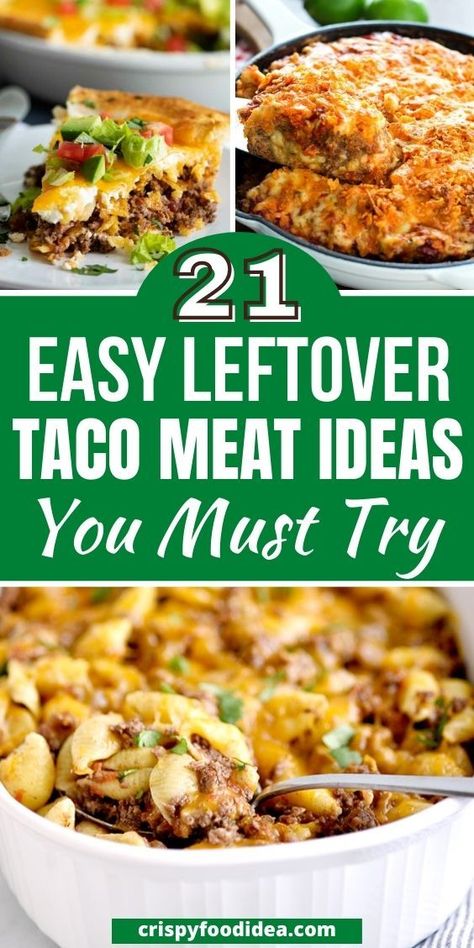 Hamburger Taco Meat Recipes, Hamburger Meat Recipes With Taco Seasoning, Taco Chicken Meat Recipes, Taco Meat Meals Dinners, Taco Hamburger Meat Recipes, Meals With Taco Meat Ground Beef, Healthy Meals With Taco Meat, Casserole With Taco Meat, What To Make With Taco Meat Besides Tacos