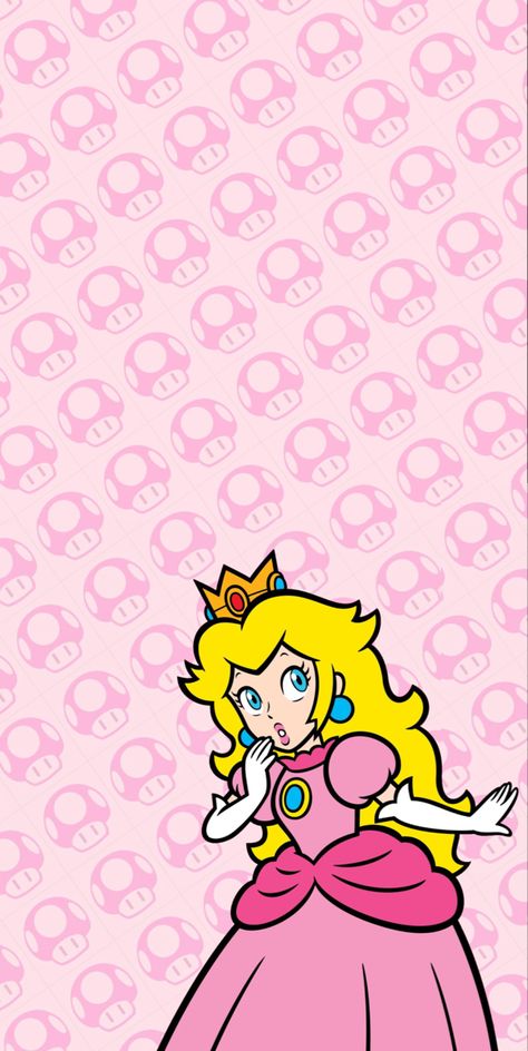 Pink Mario Wallpaper, Mario Princesses Wallpaper, Princess Peach Lockscreen, Nintendo Lockscreen, Princess Peach Wallpaper Iphone, Mario Aesthetic Wallpaper, Princess Peach Wallpaper Aesthetic, Princess Peach Background, Mario Wallpaper Iphone