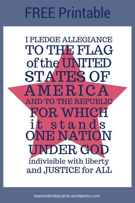 Celebrate Memorial Day, Flag Day or the 4th of July with this FREE printable Locker Signs, Flag Printable, I Pledge Allegiance, Liberty And Justice For All, Night Jobs, Patriotic Fashion, Pledge Of Allegiance, Flag Day, Free Printable Wall Art