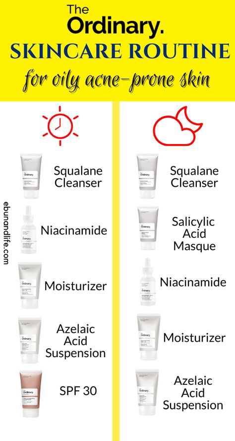 The Ordinary Skincare Routine for Oily Acne Prone Skin The Ordinary Skincare Routine For Oily Acne Prone Skin, Ordinary Skincare Oily Skin, The Ordinary Routine For Acne, Oily Skin Care Routine The Ordinary, Ordinary For Oily Skin, The Ordinary Skincare Routine Acne Oily, The Ordinary Skincare For Oily Skin, Best Routine For Acne Prone Skin, Skincare Steps For Acne Prone Skin