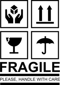 Fragile Symbol Clip Art Black And White Icons, White Icons, Shipping Crates, Web Design Company, Black And White Drawing, Label Design, Vector Logo, Online Art, Icon Design