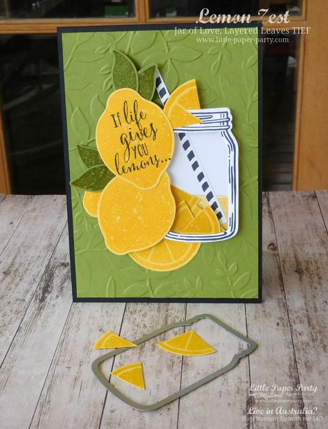 Paper Hyacinth Flowers, Paper Hyacinth, Lemon Diy, Jar Of Love, Fruit Cards, Stampin Up Anleitung, Karen Robinson, Stamping Crafts, Making Lemonade