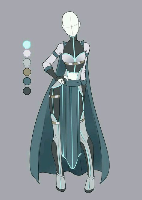 Futuristic outfit Outfit Ideas Drawing, Gambar Figur, Hero Costumes, Dress Drawing, Fashion Design Drawings, Drawing Clothes, Fantasy Clothing, Fantasy Fashion, Character Outfits