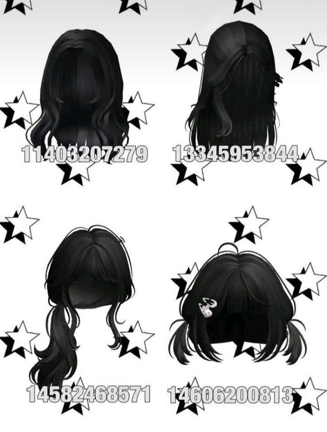 Brookhaven Codes Hair Black, Id Brookhaven Hair, Brookhaven Codes Face, Roblox Body Codes, Berry Avenue Black Hair Codes, Black Hair Codes, Id Brookhaven, Black Hair Id Roblox, Roblox Ids