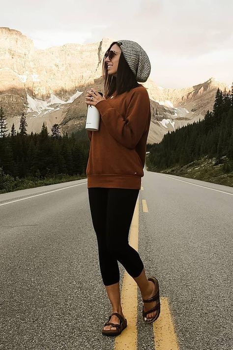 Mountain views with @wild.incaffeinated #travel Birkenstock Montana, Birkenstock Fall Outfit, Birkenstock Mayari Outfit Summer, Ankle Strap Birkenstocks, Women’s Birkenstock Sandal Outfits, Leopard Birkenstocks, Women Birkenstock, Womens Birkenstocks, Clogs Birkenstock