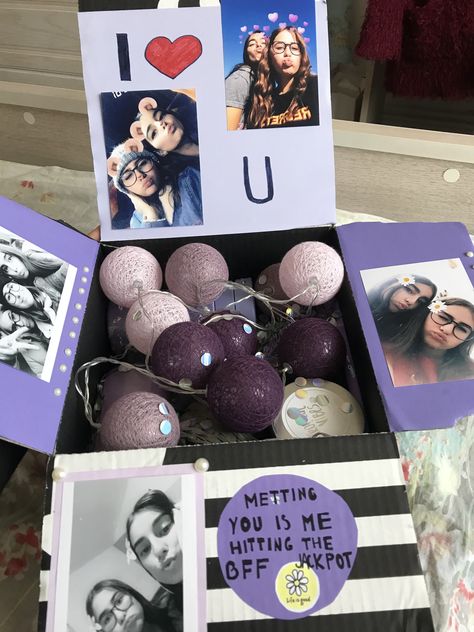 Box Of Purple Gift Ideas, Birthday Gift Boxes For Best Friend Purple, Purple Gift Box Ideas For Best Friend, Purple Birthday Box Ideas, Purple Gifts For Boyfriend, Purple Present Box Gift Ideas, Purple Gift Box Ideas Birthday, Purple Gift Box Ideas, Hbd Ideas