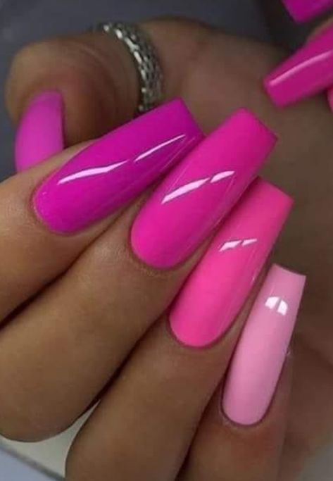 Fuchsia Nail Designs, Fuschia Nails, Fuchsia Nails, Hot Pink Nails, Hot Nails, Pink Nails, Hot Pink, Nail Designs, Nail Art