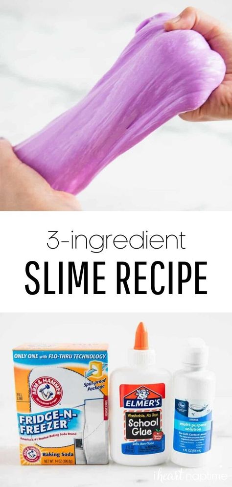 Recipe Crafts, Make Slime For Kids, Homemade Slime Recipe, Slime Ingredients, Easy Slime Recipe, Diy Slime Recipe, I Heart Naptime, Slime For Kids, Homemade Slime