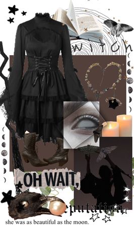 Witch's Familiar Outfit | ShopLook Witch Theme Outfit, Victorian Witch Outfit, Dark Witch Aesthetic Outfit, Witch Aesthetic Fashion, Witch's Familiar, Witch Outfits, Cottagecore Grunge, Story Concepts, Witches Night