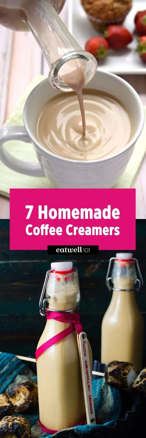 - #recipe by #eatwell101 Coffee Creamer Recipes, Homemade Coffee Creamer Recipe, Diy Coffee Creamer, Homemade Coffee Drinks, 5 Ingredients Or Less, Homemade Coffee Creamer, Coffee Creamers, Coffee Creamer Recipe, Creamer Recipe